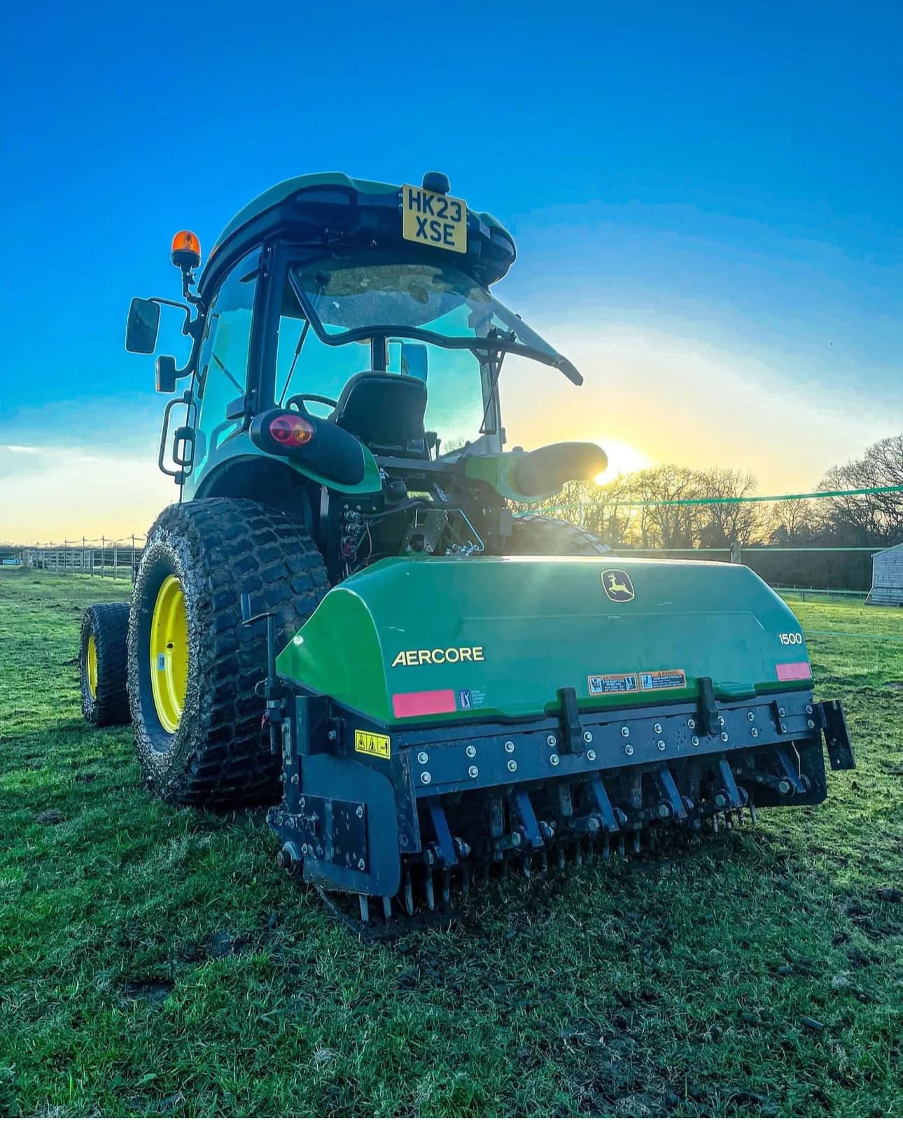 John Deere 4066R and Aercore 1500
