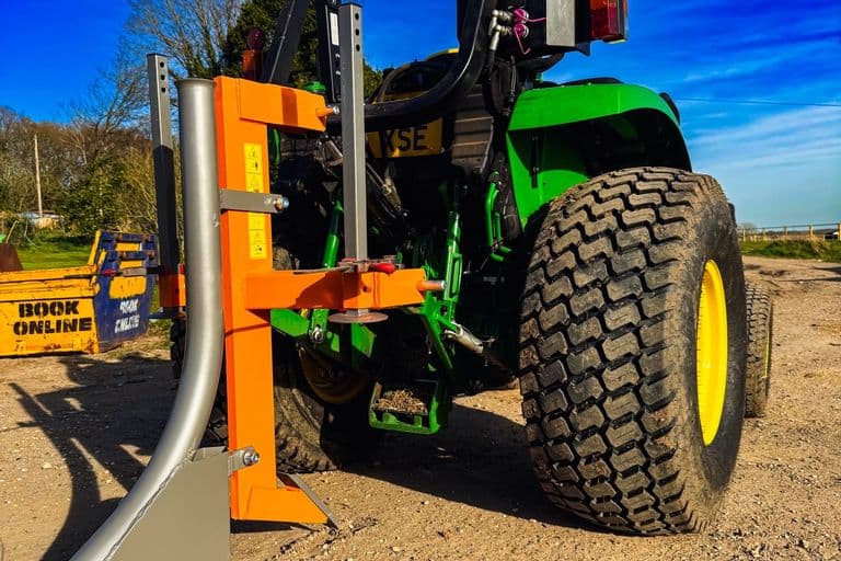 John Deere 4066M tractor and Deleks pipe laying mole plough